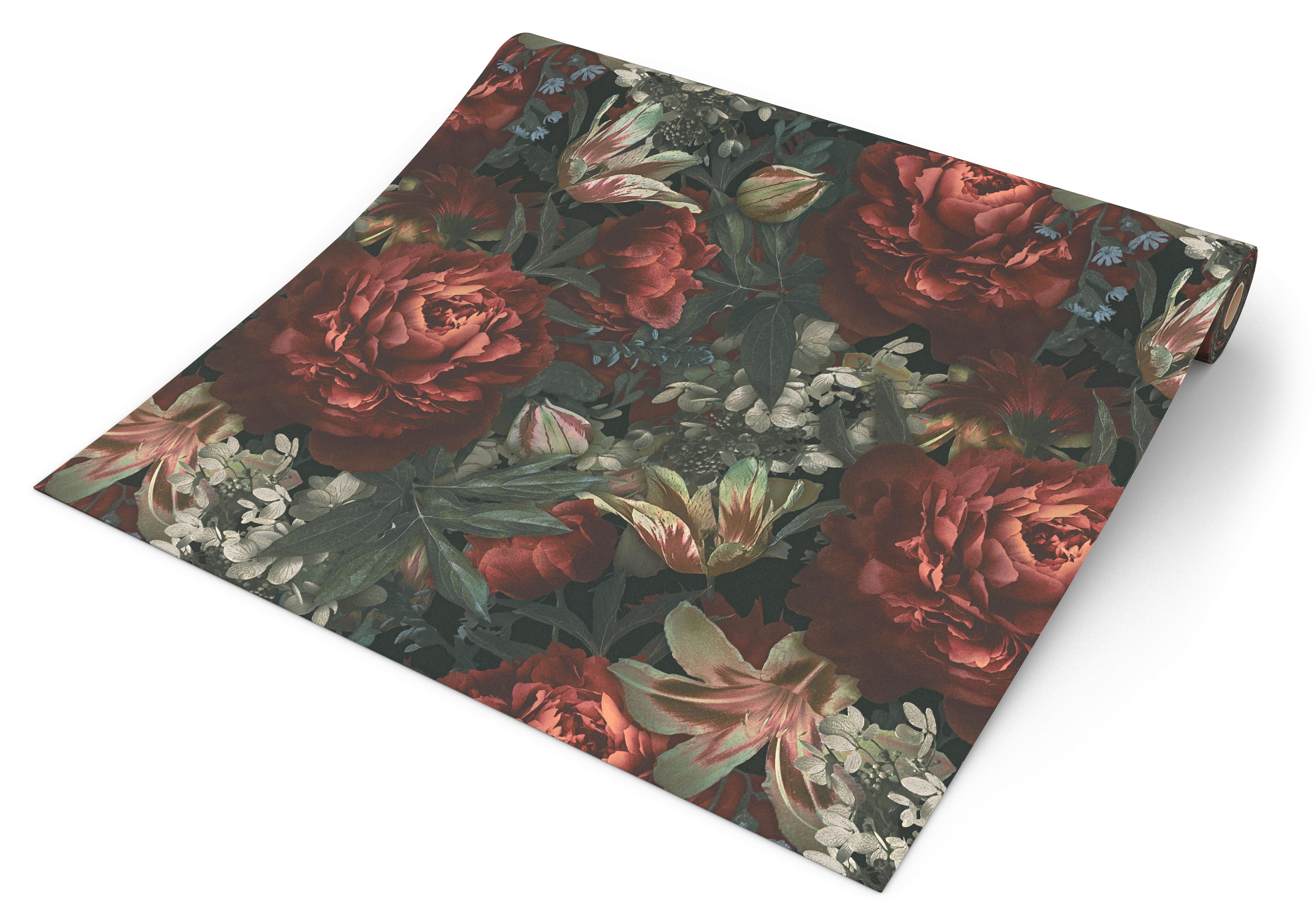 Vliestapete Floral schwarz bunt B/L: ca. 53x1005 cm Vliestapete_38509-1 - schwarz/bunt (53,00/1005,00cm)