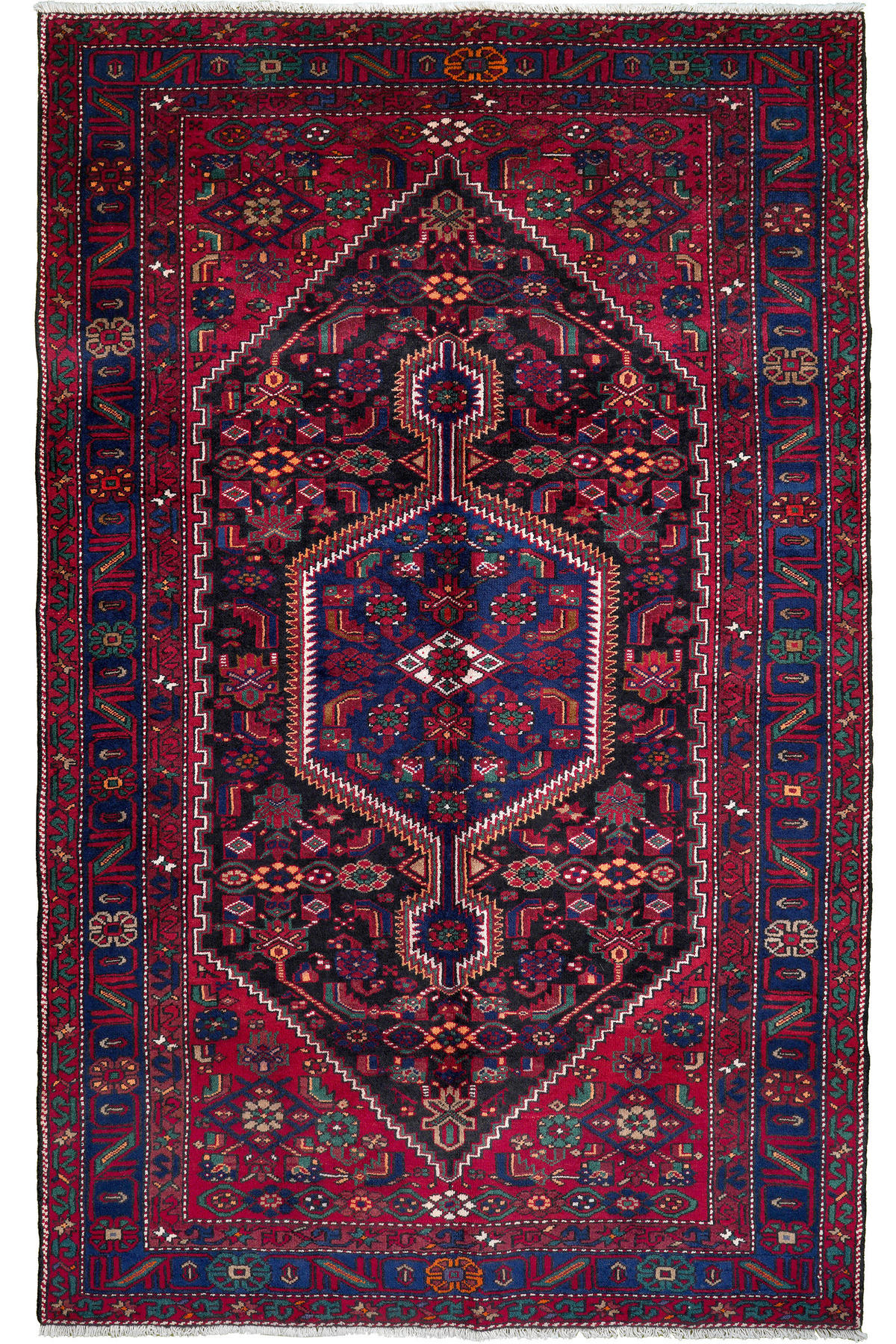 PersaTepp Teppich Khamseh blau B/H/L: ca. 160x1x260 cm Khamseh - blau/schwarz (260,00/160,00/1,00cm) - PersaTepp