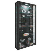 Vitrine Vitrosa Maxi schwarz Holzwerkstoff Glas B/H/T: ca. 59x113x18 cm Vitrosa Maxi - schwarz (59,00/113,00/18,00cm) - VCM Möbel