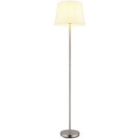 GLOBO Stehleuchte JORIS 40100101 nickel weiß schwarz Metall Textil H/D: ca. 151x35 cm 1 Brennstellen JORIS - nickel/weiß (35,00/151,00cm) - GLOBO