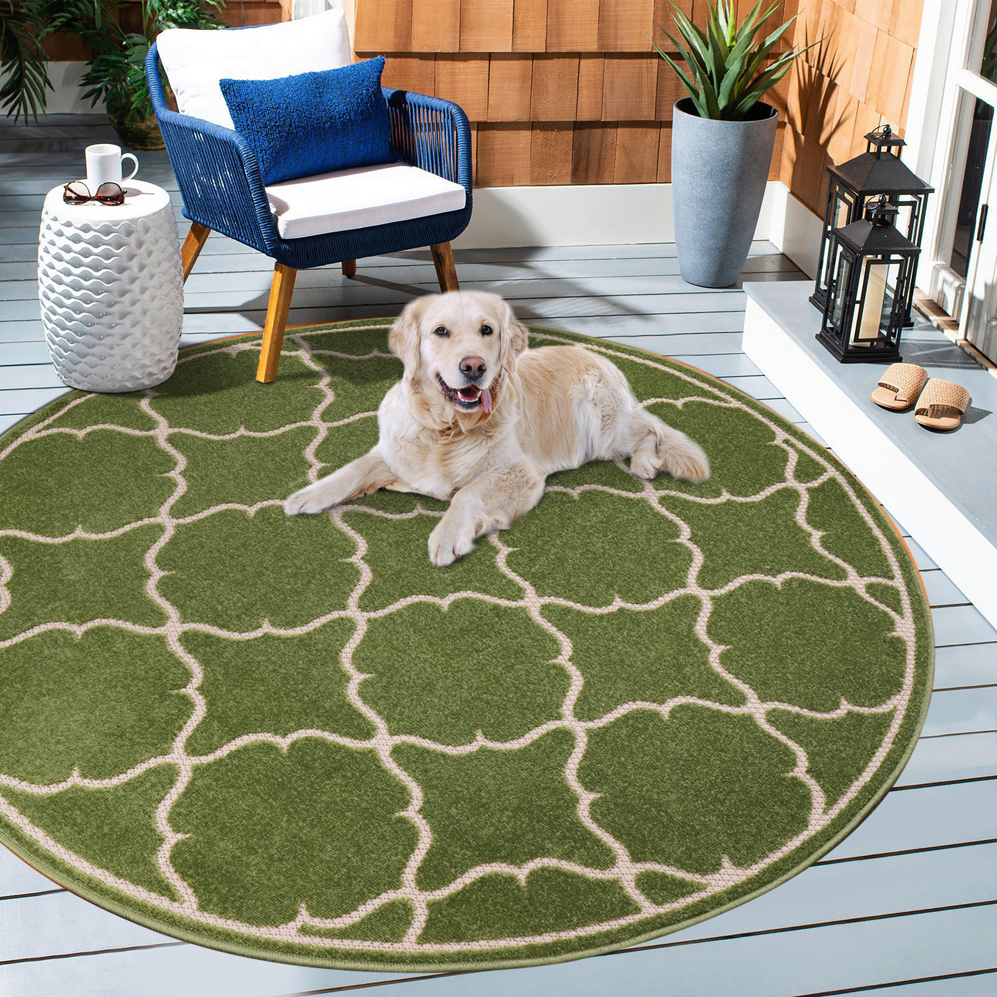 Thumbnail - Sanat Outdoorteppich BERLIN grün B/L: ca. 200x200 cm