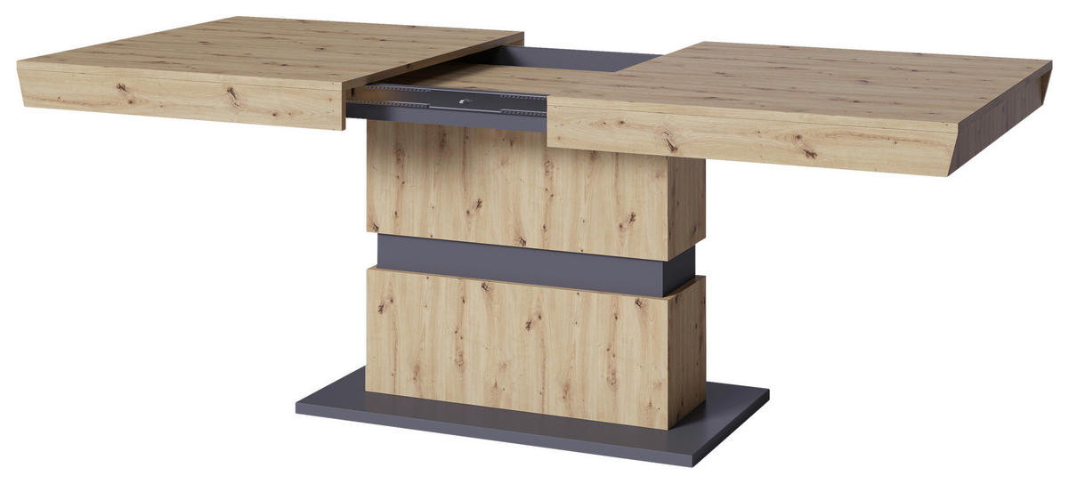 Tisch MATTHEW Eiche Nachbildung anthrazit B/H/T: ca. 160x75x90 cm MATTHEW - Eiche/anthrazit (160,00/75,00/90,00cm) - byLIVING