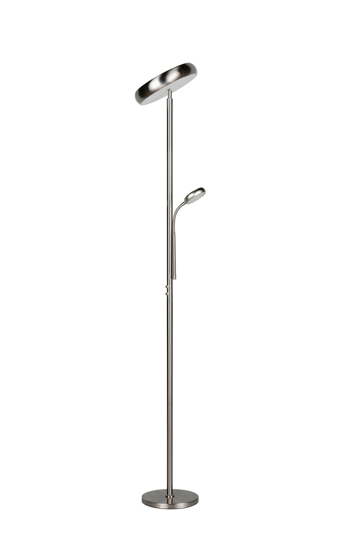 Reality LED Stehleuchte Palermo nickel matt Metall H: ca. 183 cm 1 Brennstellen Palermo - nickel matt (183,00cm) - Reality
