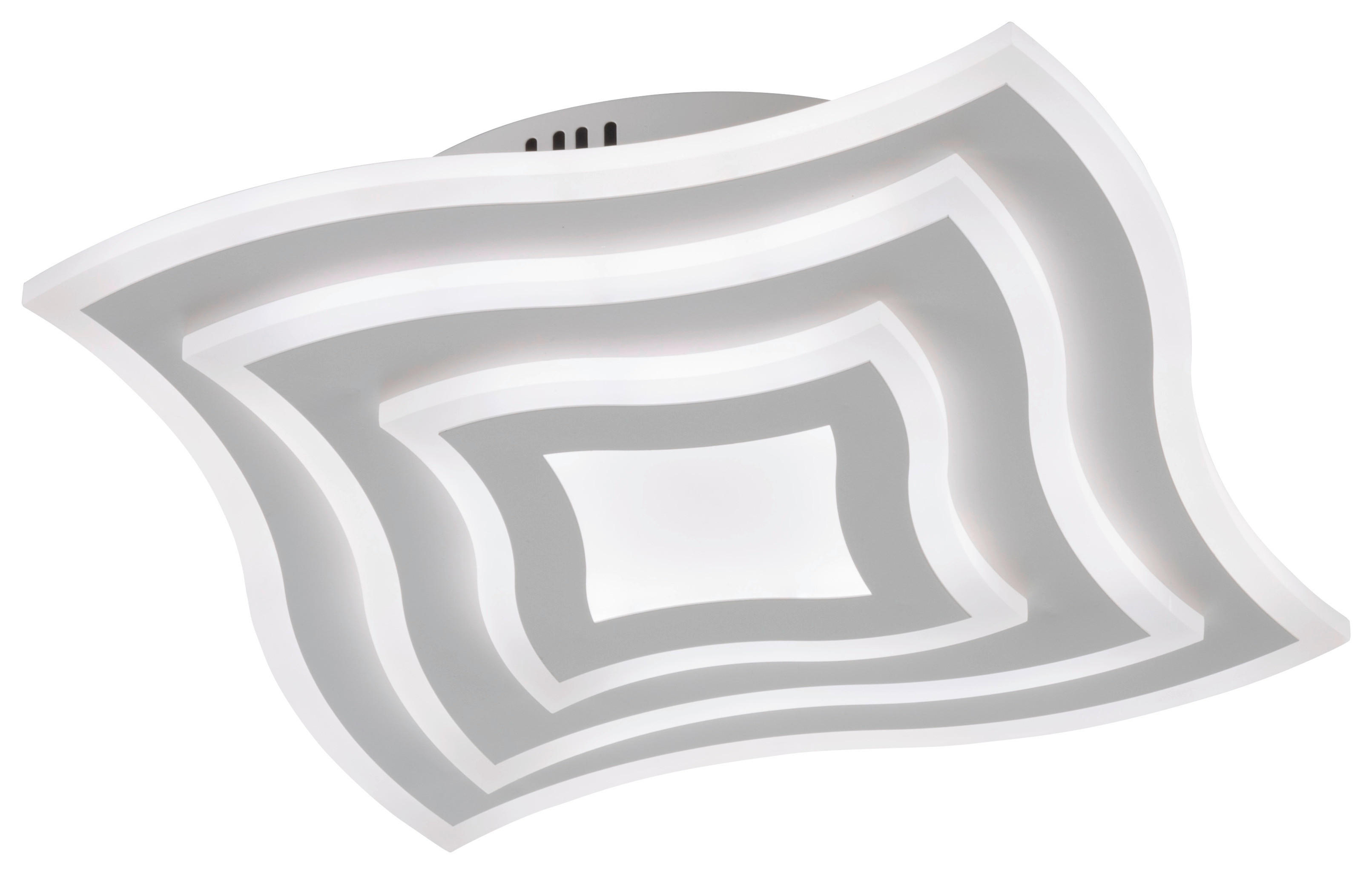 Fischer & Honsel LED-Deckenleuchte 20486 weiß Metall B/H/T: ca. 43x6x43 cm 1 Brennstellen Gorden - weiß (43,00/6,00/43,00cm) - Fischer & Honsel