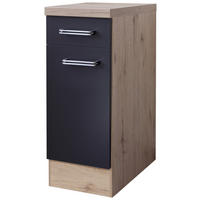 Unterschrank Elva anthrazit B/H/T: ca. 30x86x60 cm Elva - Eiche/anthrazit (30,00/86,00/60,00cm) - Flex-Well