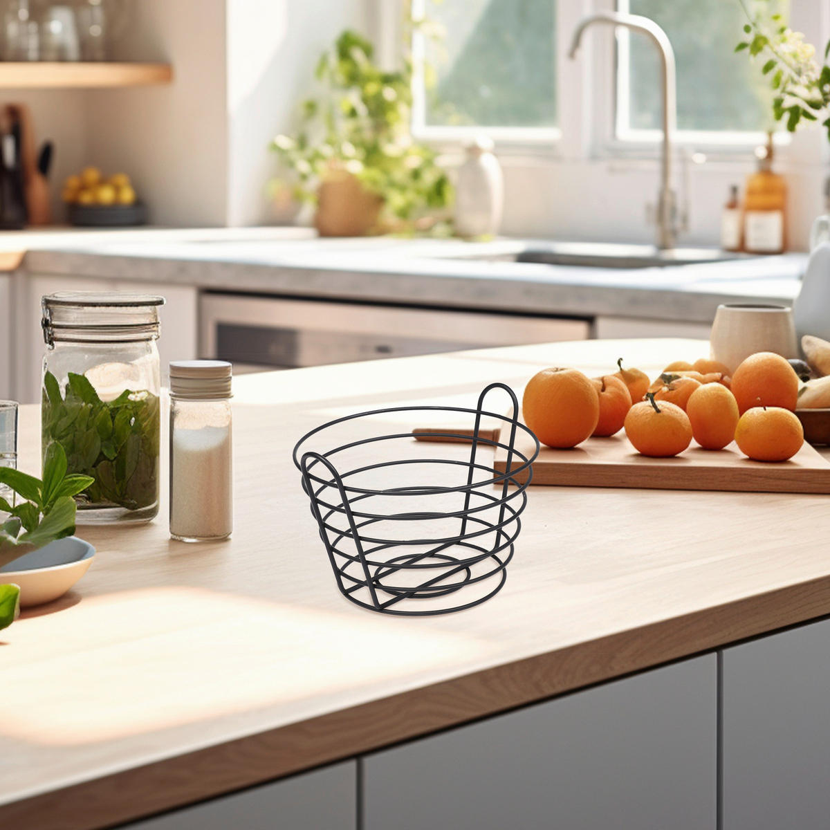 Obstkorb schwarz Eisen Obstkorb - schwarz