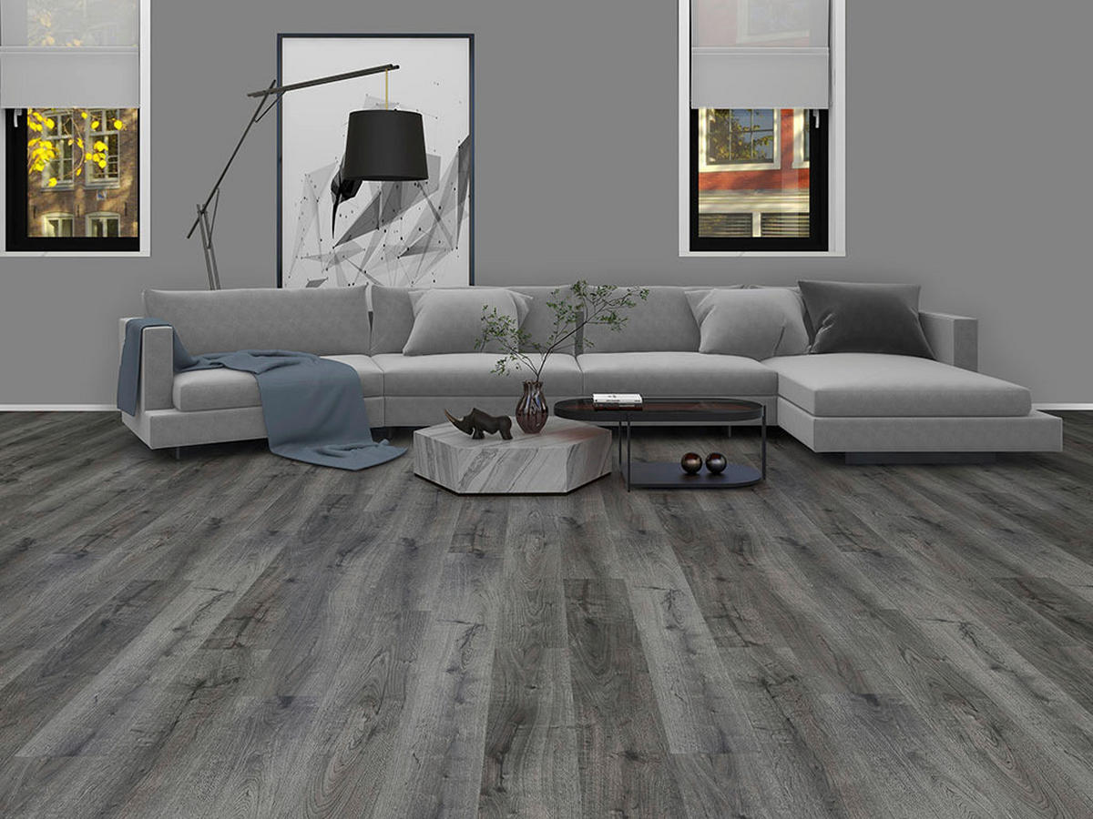 Check One Click-Vinylboden Heek ca. 2,782 m² im Paket  B/L: ca. 22,8x122 cm pro Paket Heek ca. 2,782 m² im Paket - (22,80/122,00cm) - Check One