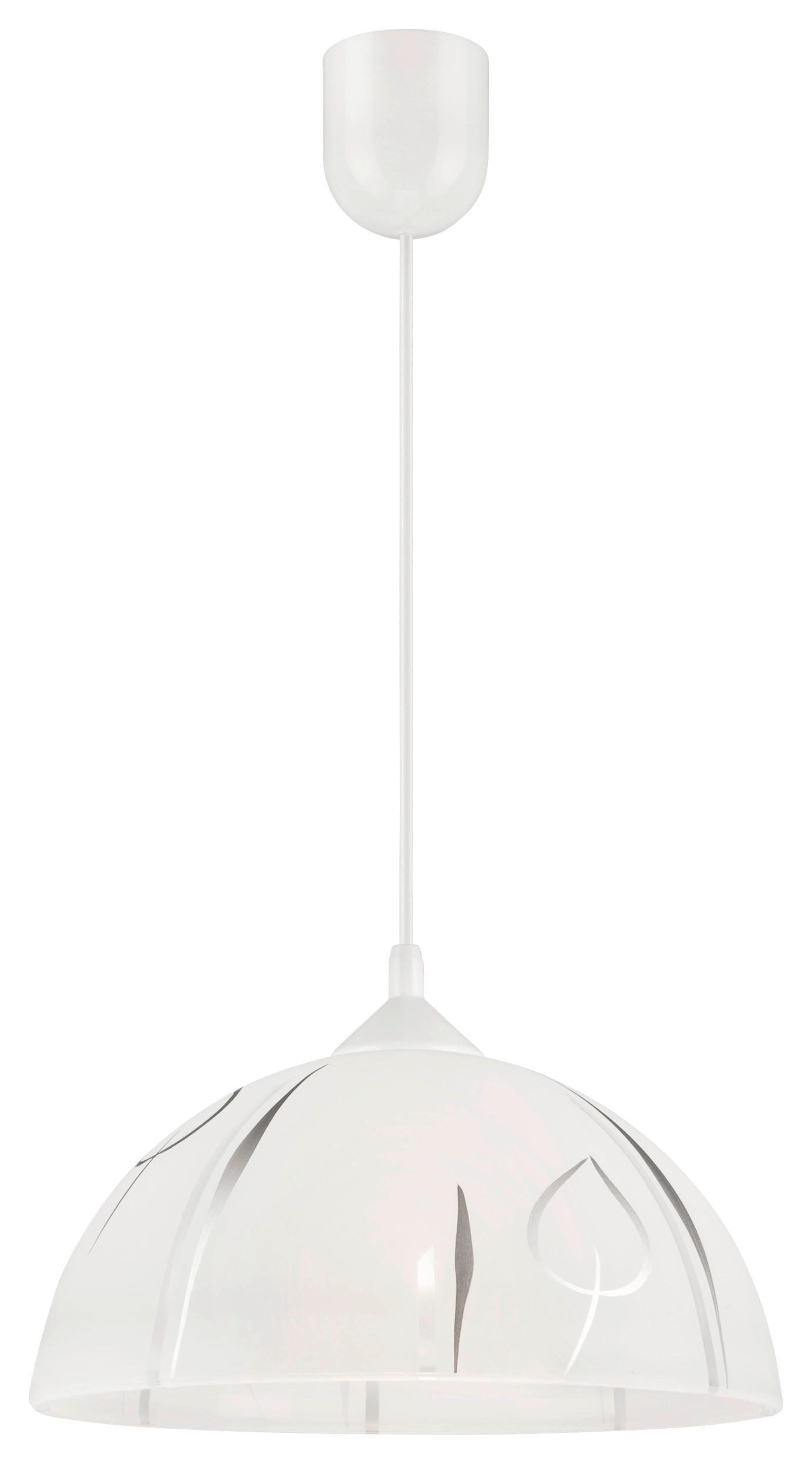 Lamkur Pendelleuchte MARCY 28057 silber Glas H/L: ca. 70x30 cm E27 1 Brennstellen Marcy - silber (30,00cm) - Lamkur