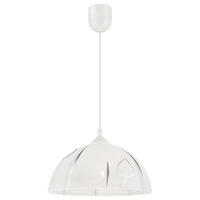 Lamkur Pendelleuchte MARCY 28057 silber Glas H/L: ca. 70x30 cm E27 1 Brennstellen Marcy - silber (30,00cm) - Lamkur