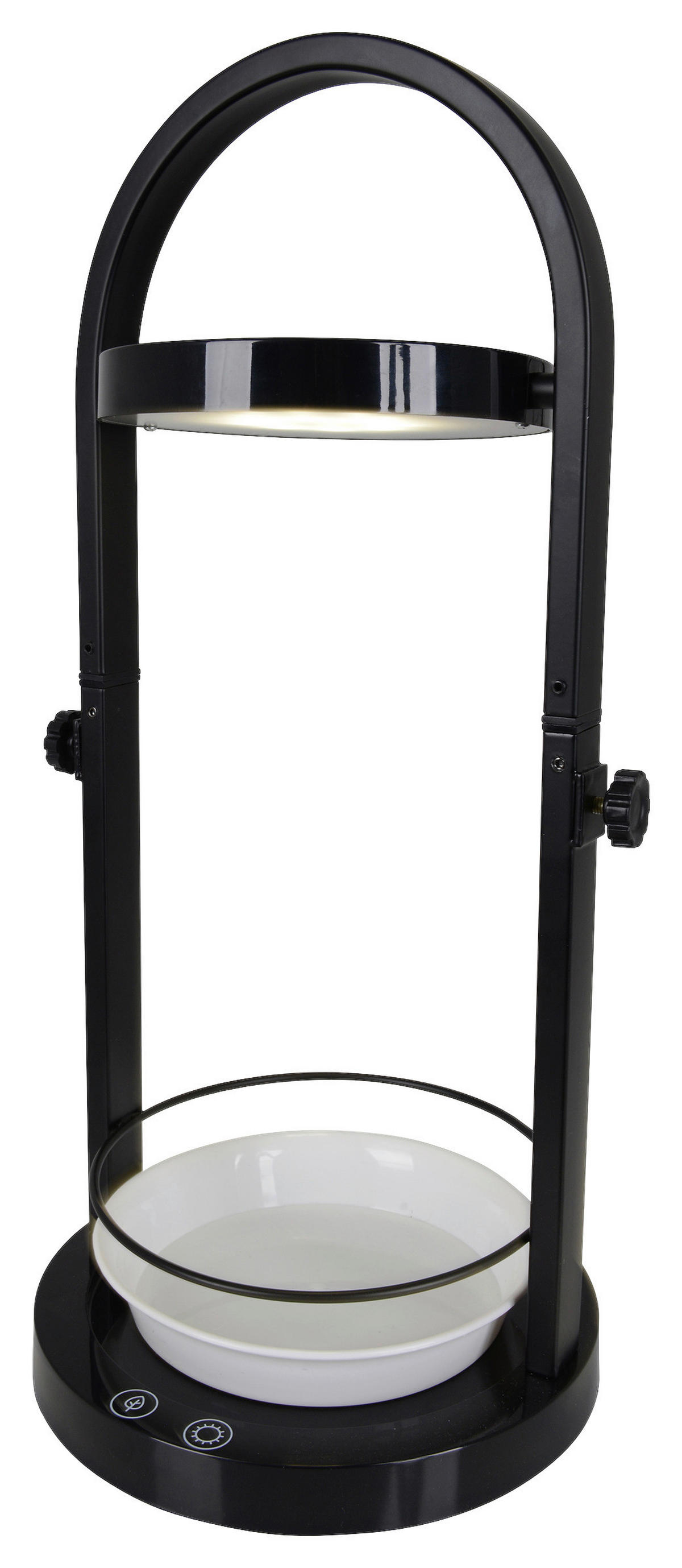 Näve Leuchten Tischleuchte 3176222 schwarz weiß Metall Kunststoff H/D: ca. 53,5x18,2 cm null 20 Brennstellen LED Pflanzen-Tischleuchte h:53,5cm - weiß/schwarz (18,20/53,50cm) - Näve Leuchten