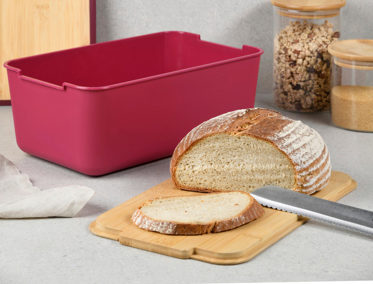 Kesper Haushaltshelfer rot Kunststoff Brotbox - natur/rot - Kesper