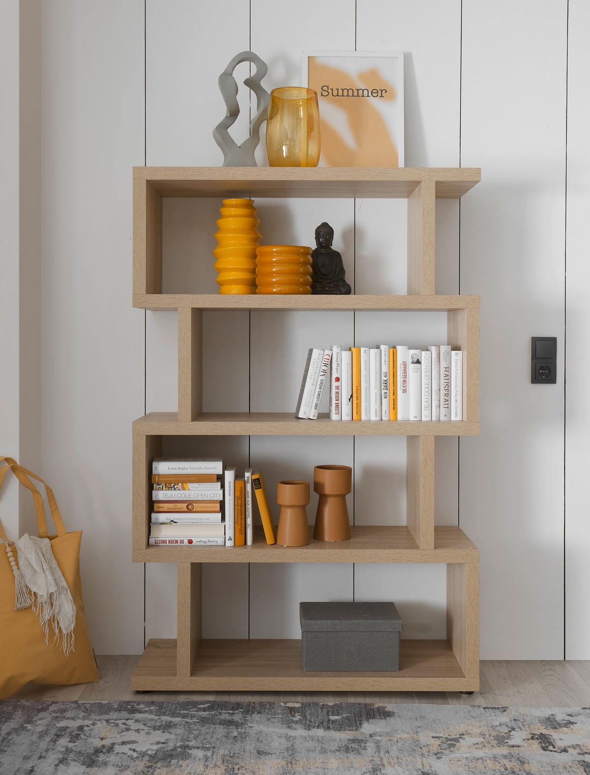 Standregal Style Eiche Sonoma Nachbildung B/H/T: ca. 100x152x38 cm Style - Eiche (100,00/152,00/38,00cm)