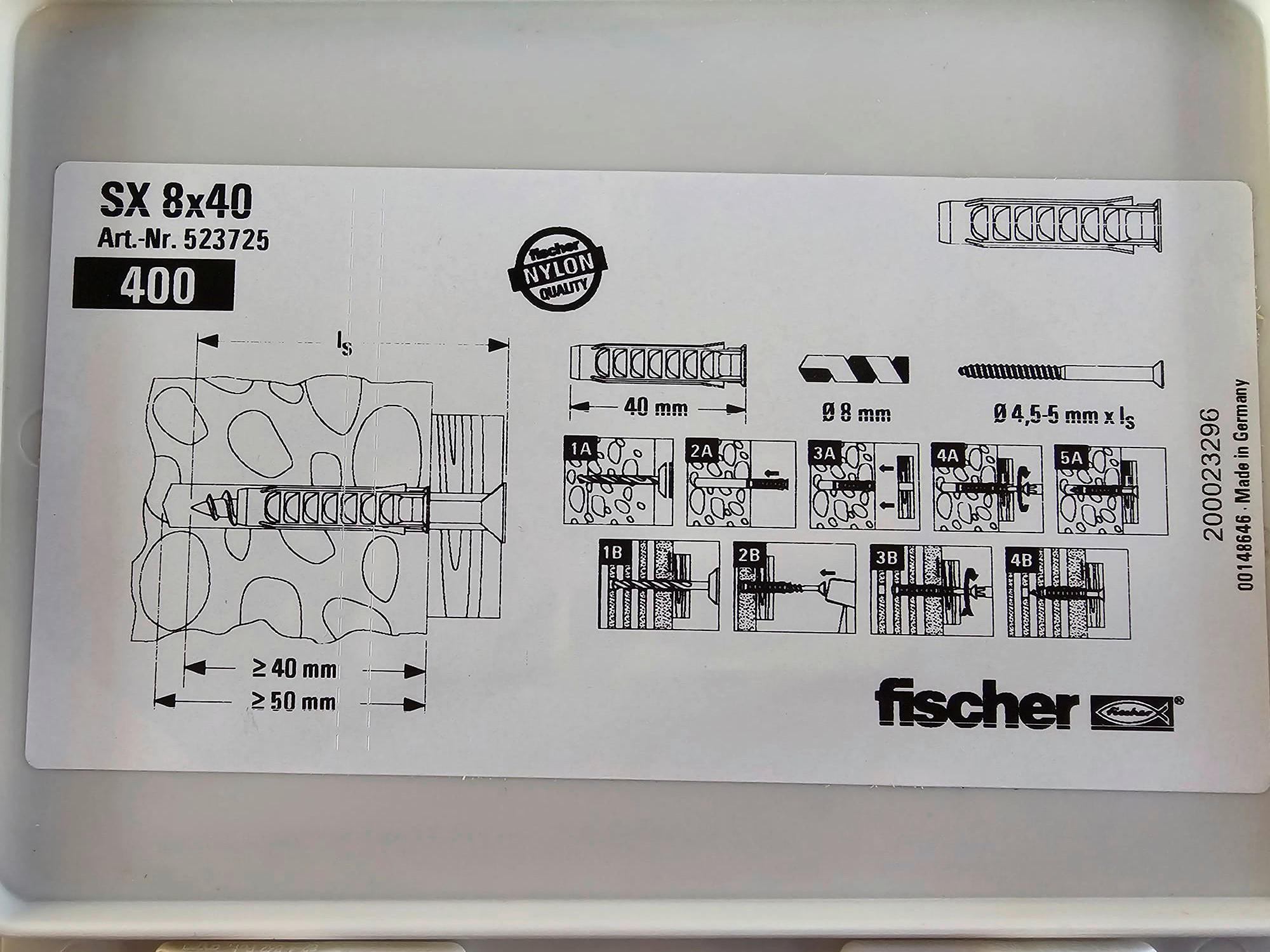 Fischer Spreizdübel Spreizdübelset_400tlg.Fischer - fischer