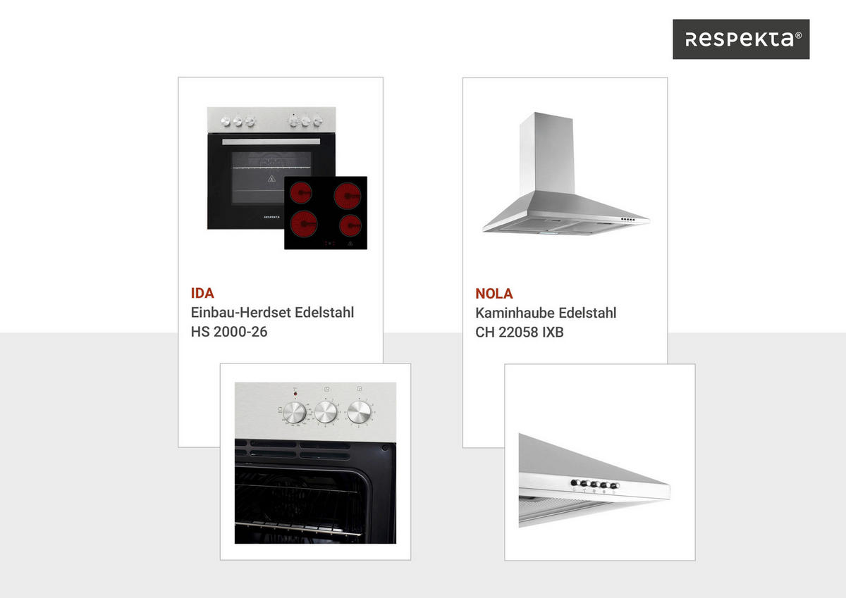 Respekta Küchenblock Merle grau B/H/T: ca. 280x200x60 cm Merle - Eiche/grau (280,00/200,00/60,00cm) - Respekta