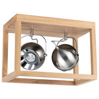 SPOT Light Deckenleuchte SP-5227274  Roy Eiche Satiniert Holz Metall B/H/L: ca. 20x25x36 cm GU10 2 Brennstellen Roy - Eiche/Satiniert (36,00/20,00/25,00cm) - SPOT Light