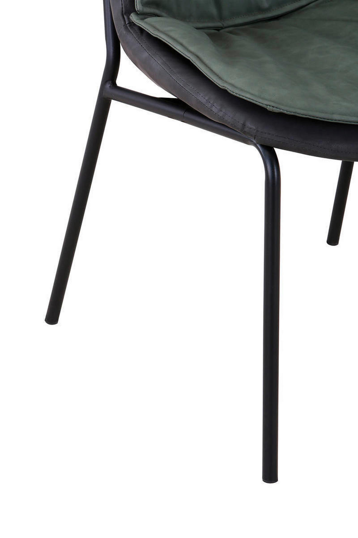 Stuhl Brady 200 grün dunkelgrau Kunstleder Kunstleder B/H/T: ca. 54x84x64 cm Brady 200 - schwarz/dunkelgrau (54,00/84,00/64,00cm) - 360 Living