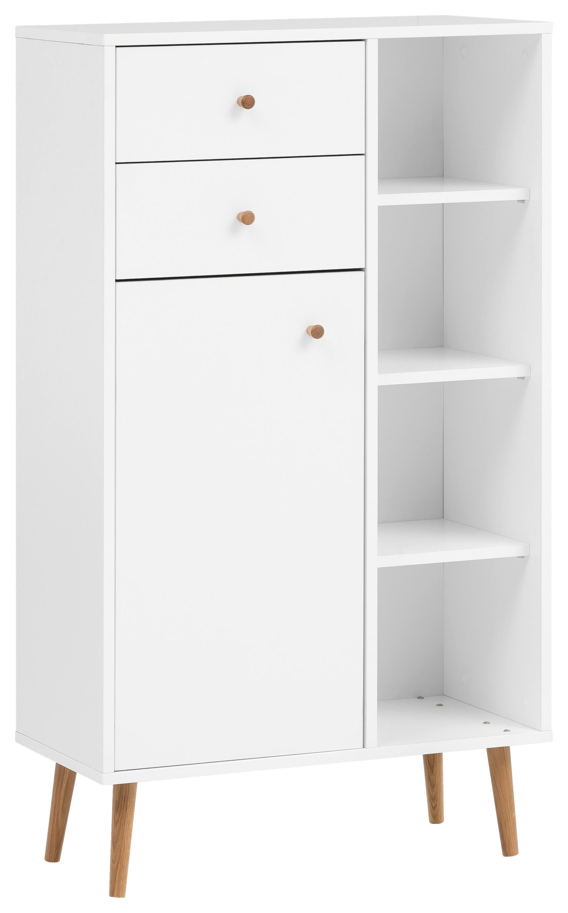 Midischrank Jonte weiß B/H/T: ca. 67,1x118,9x33,1 cm günstig online kaufen