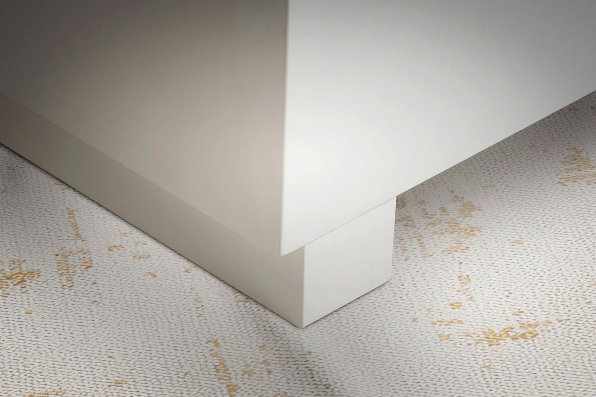 Couchtisch weiß Marmor Optik B/H/T: ca. 60x35x60 cm Couchtisch - weiß (60,00/35,00/60,00cm) - Wohnling