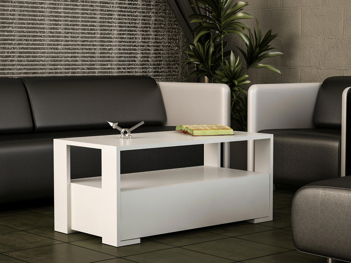 Couchtisch Balina weiß B/H/T: ca. 90x40x45 cm Balina - weiß (90,00/40,00/45,00cm) - moebel17