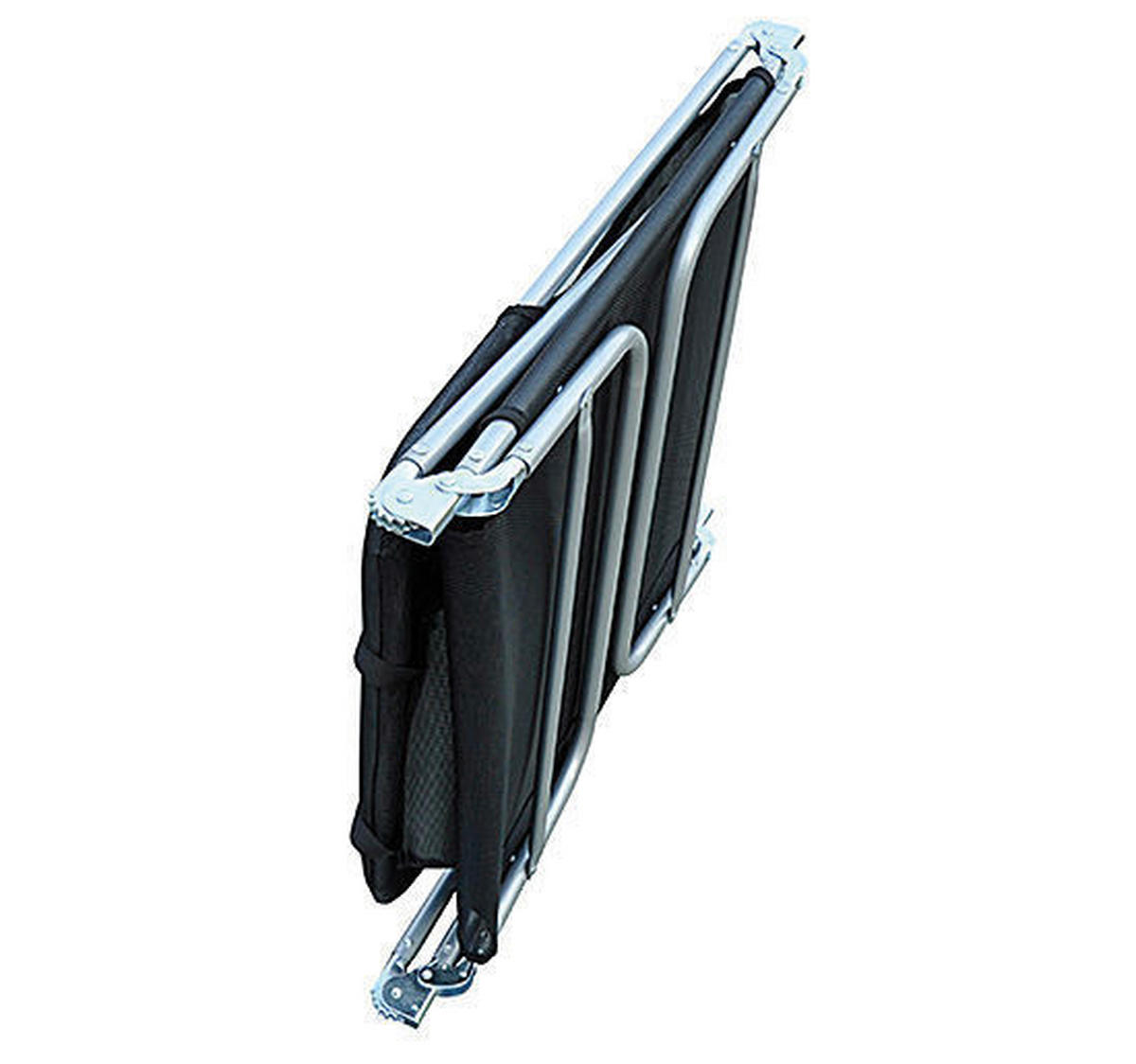 Outsunny Gartenliege schwarz Stahl B/H/L: ca. 56x24,5x182 cm Gartenliege_klappbar - schwarz (182,00/56,00/24,50cm) - Outsunny