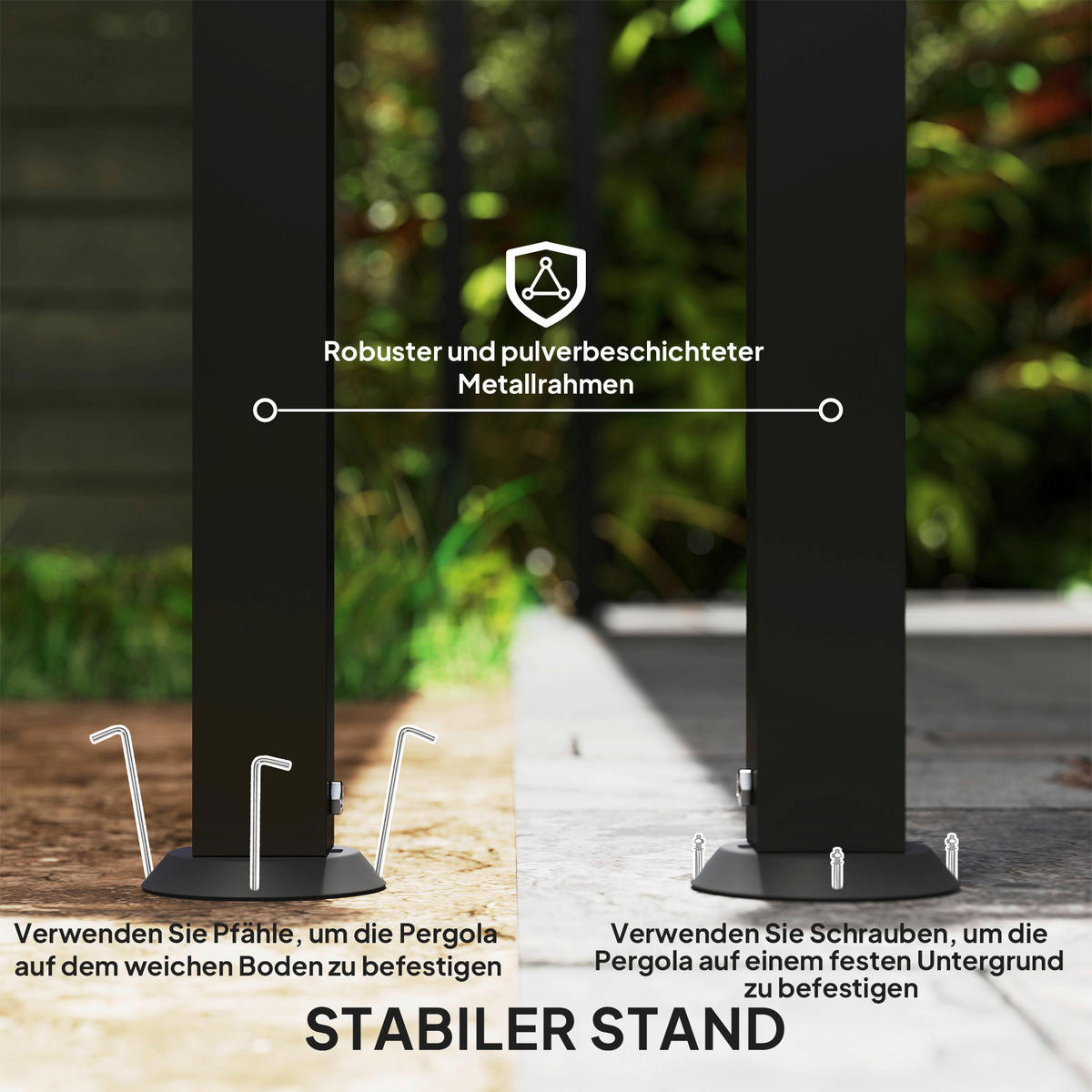 Outsunny Anbaupavillon cremeweiß Metall B/H/L: ca. 298x250x248 cm Anbaupavillon - cremeweiß (248,00/298,00/250,00cm) - Outsunny