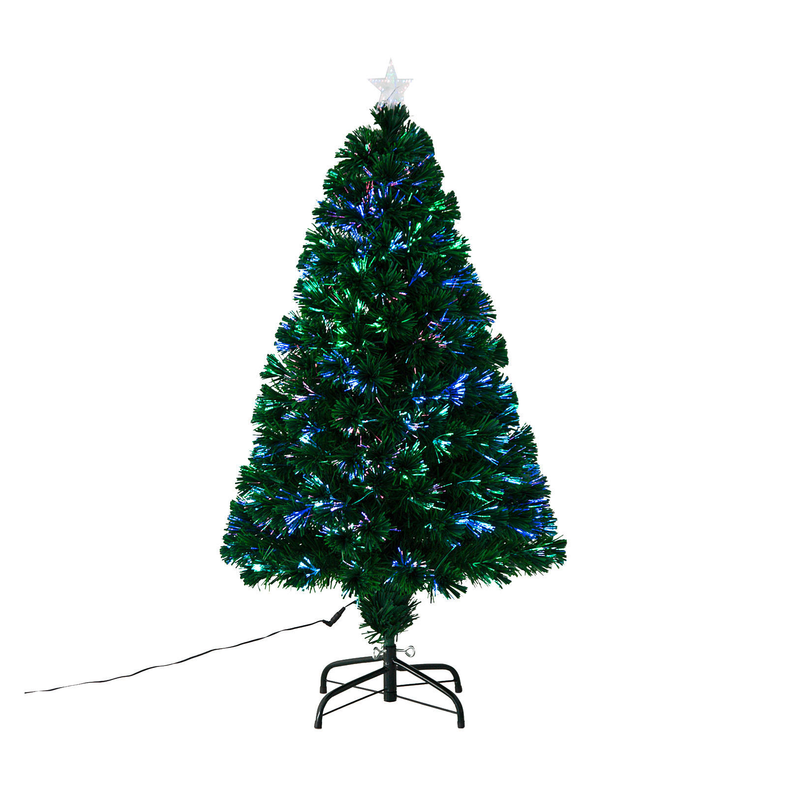 HOMCOM Weihnachtsbaum grün Metall H/D: ca. 120x60 cm Weihnachtsbaum - grün (60,00/120,00cm) - HOMCOM