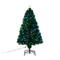 HOMCOM Weihnachtsbaum grün Metall H/D: ca. 120x60 cm Weihnachtsbaum - grün (60,00/120,00cm) - HOMCOM