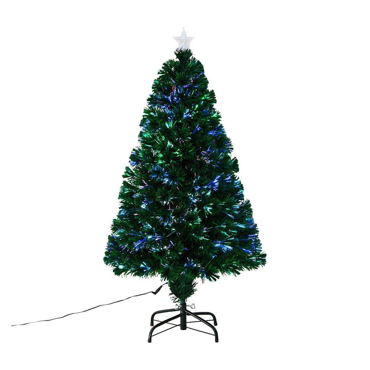 HOMCOM Weihnachtsbaum grün Metall H/D: ca. 120x60 cm Weihnachtsbaum - grün (60,00/120,00cm) - HOMCOM