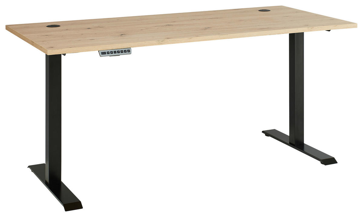 Schreibtisch Memphis Eiche Artisan Nachbildung anthrazit B/H/T: ca. 160x72x77 cm Memphis - Eiche/anthrazit (160,00/72,00/77,00cm)