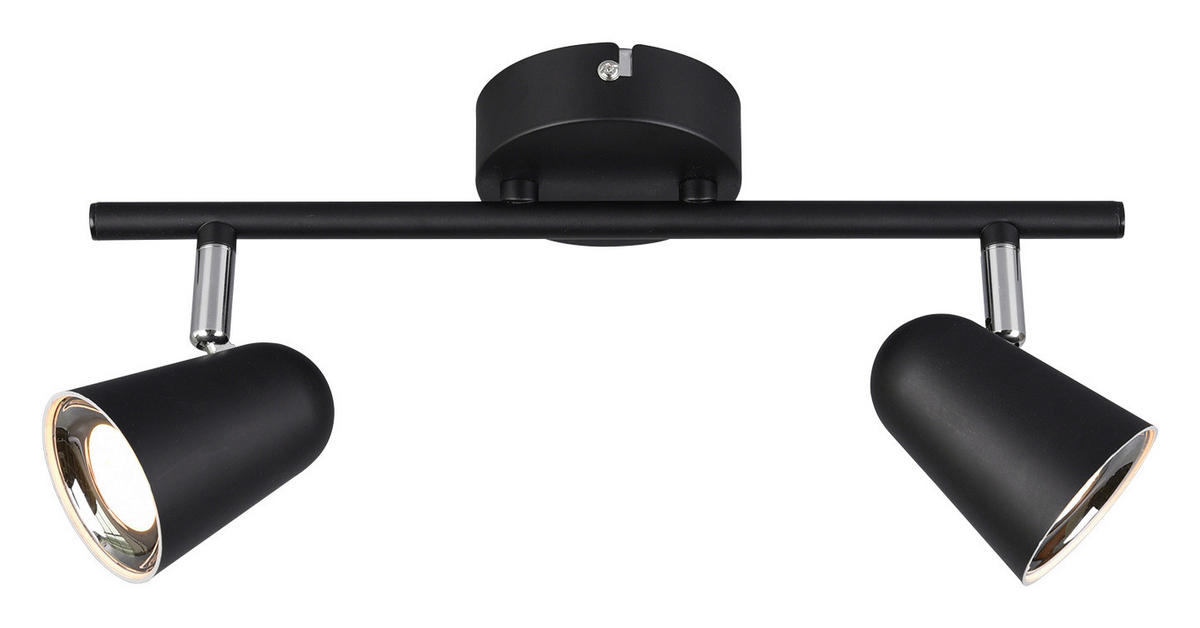 Spot schwarz Kunststoff B/H/L: ca. 34x17x9 cm 2 Brennstellen LED-Spot_2flg.Toulouse - schwarz (9,00/34,00/17,00cm)