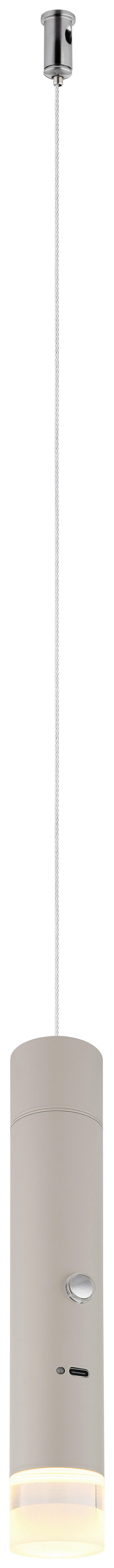 GLOBO LED-Hängeleuchte klar sand Metall Acryl H/D: ca. 120x3,8 cm 1.0 Brennstellen PELO - klar/sand (3,80/120,00cm) - GLOBO