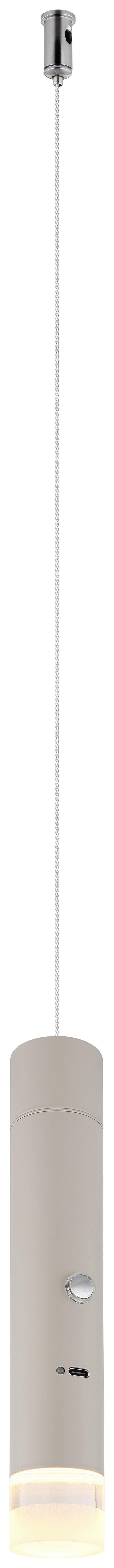 GLOBO LED-Hängeleuchte klar sand Metall Acryl H/D: ca. 120x3,8 cm 1.0 Brennstellen PELO - klar/sand (3,80/120,00cm) - GLOBO