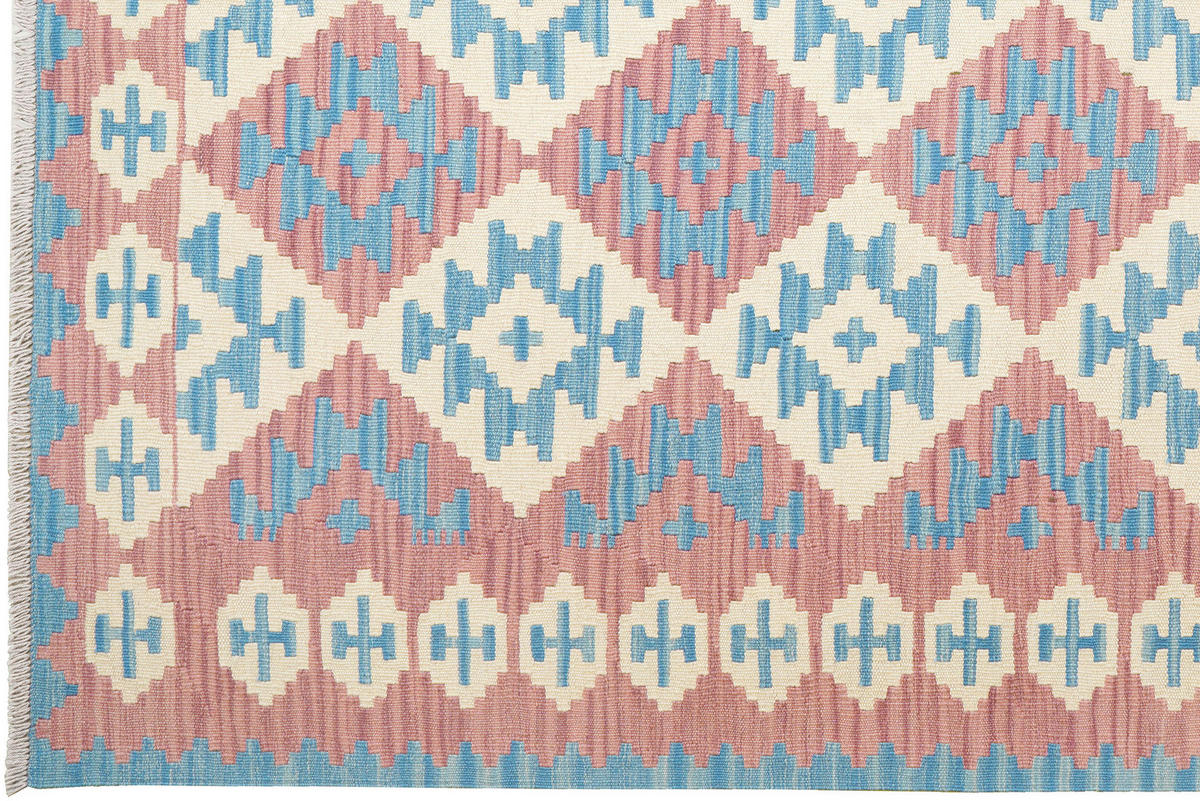 PersaTepp Teppich Kelim Gashgai blau B/H/L: ca. 172x1x231 cm Kelim Gashgai - blau/rosa (231,00/172,00/1,00cm) - PersaTepp