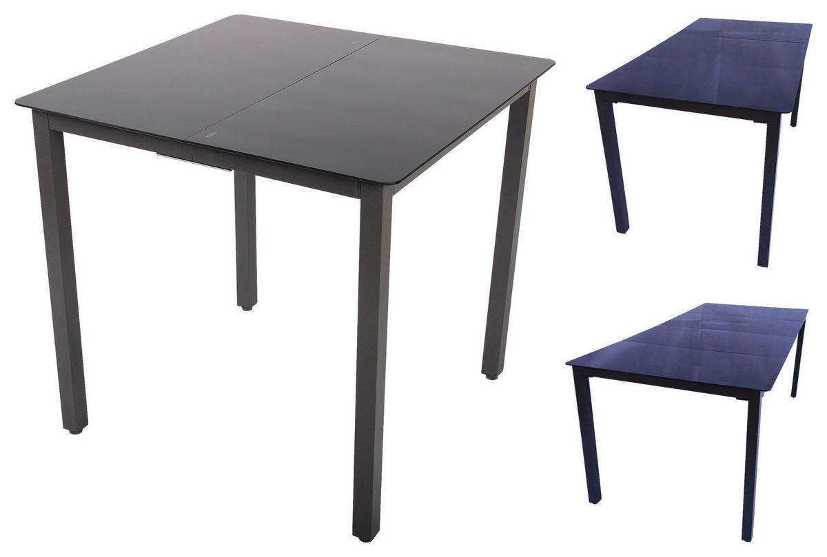 VCM Gartentisch anthrazit Alu B/H/L: ca. 80x73x140 cm Gartentisch - anthrazit (140,00/80,00/73,00cm) - VCM