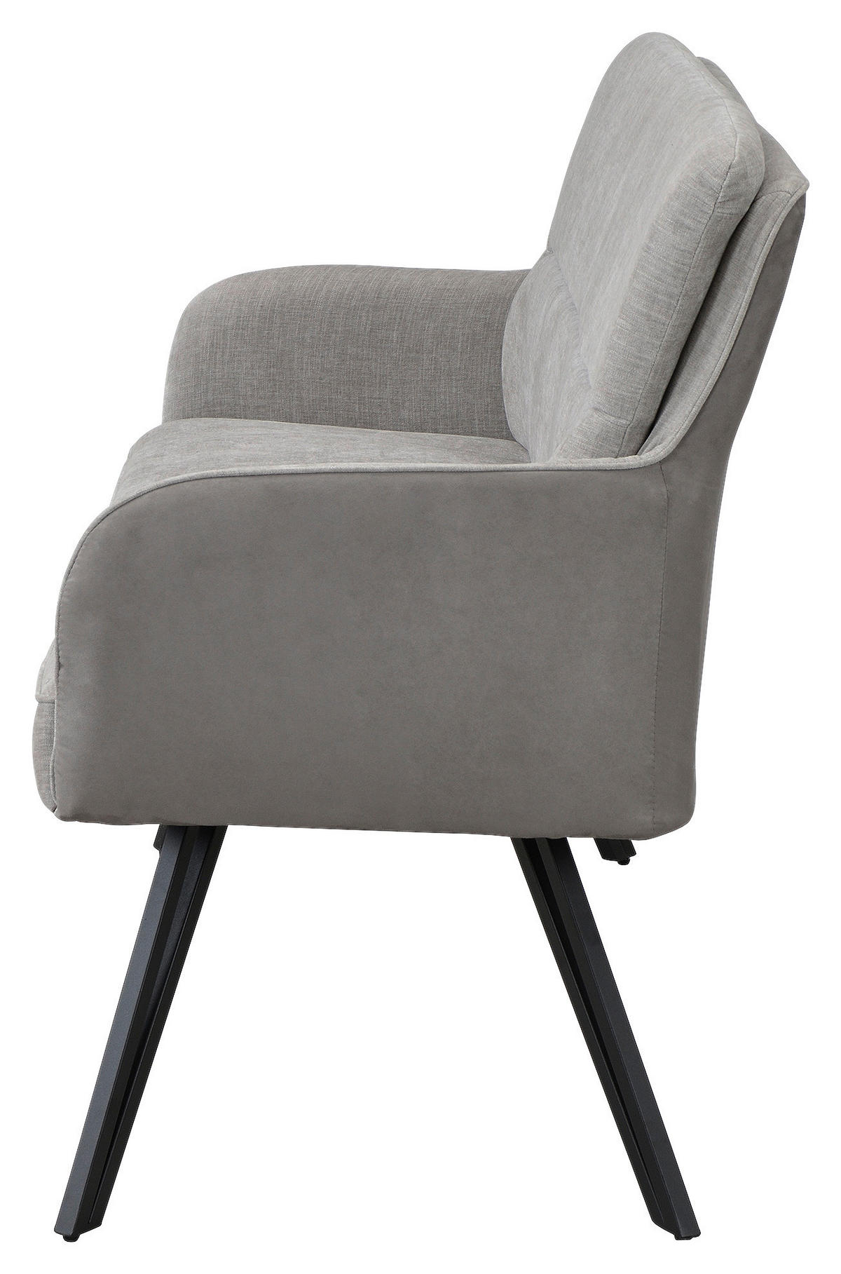 Sitzbank TINO schwarz grau Metall Microfaser B/H/T: ca. 160x94x67 cm TINO - schwarz/grau (160,00/94,00/67,00cm) - byLIVING