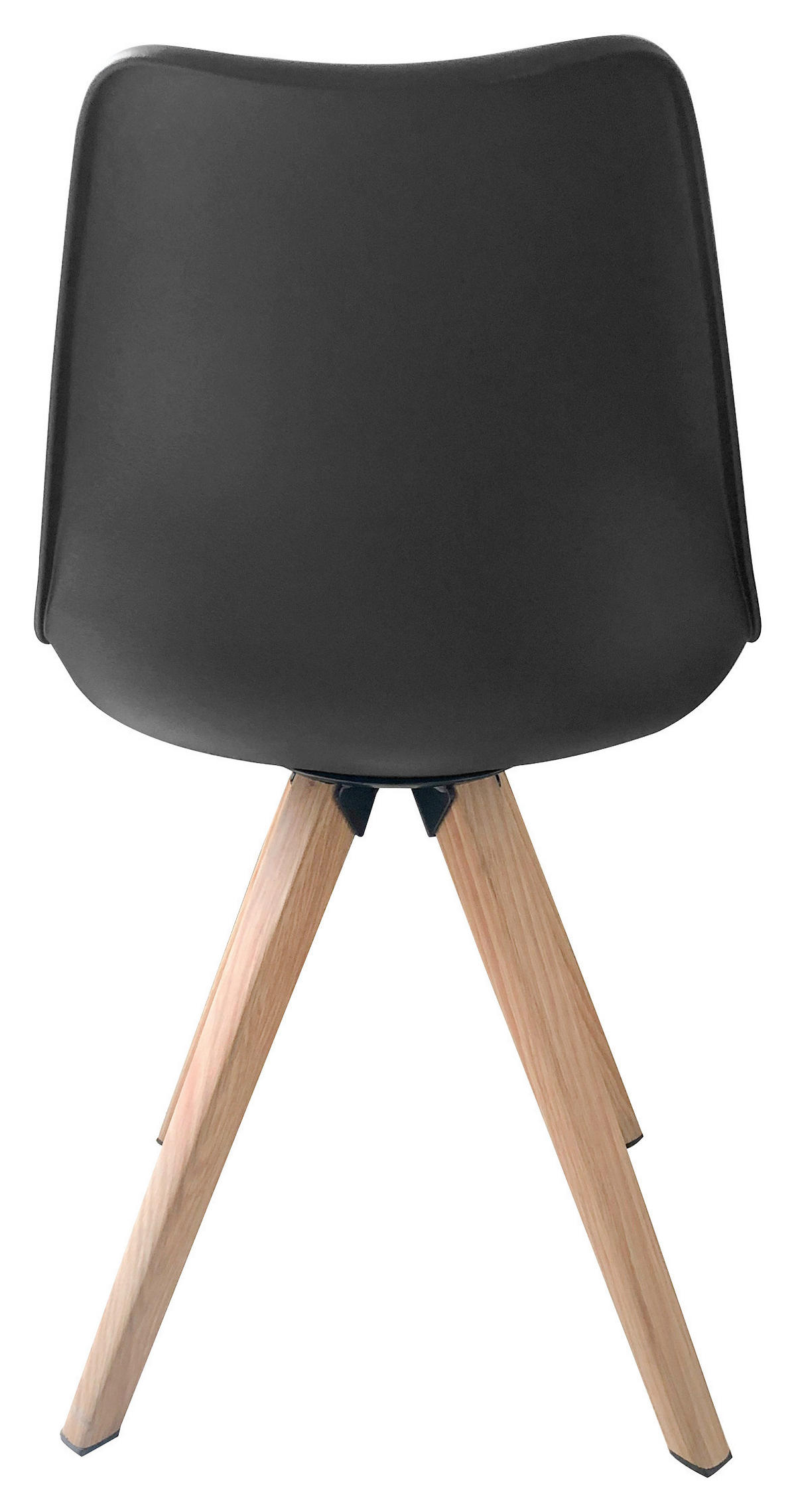Stuhl KIRA  2er-Set schwarz schwarz Eiche Kunststoff Kunstleder Metall B/H/T: ca. 48x86x55,5 cm KIRA  2er-Set - Eiche/schwarz (48,00/86,00/55,50cm) - byLIVING