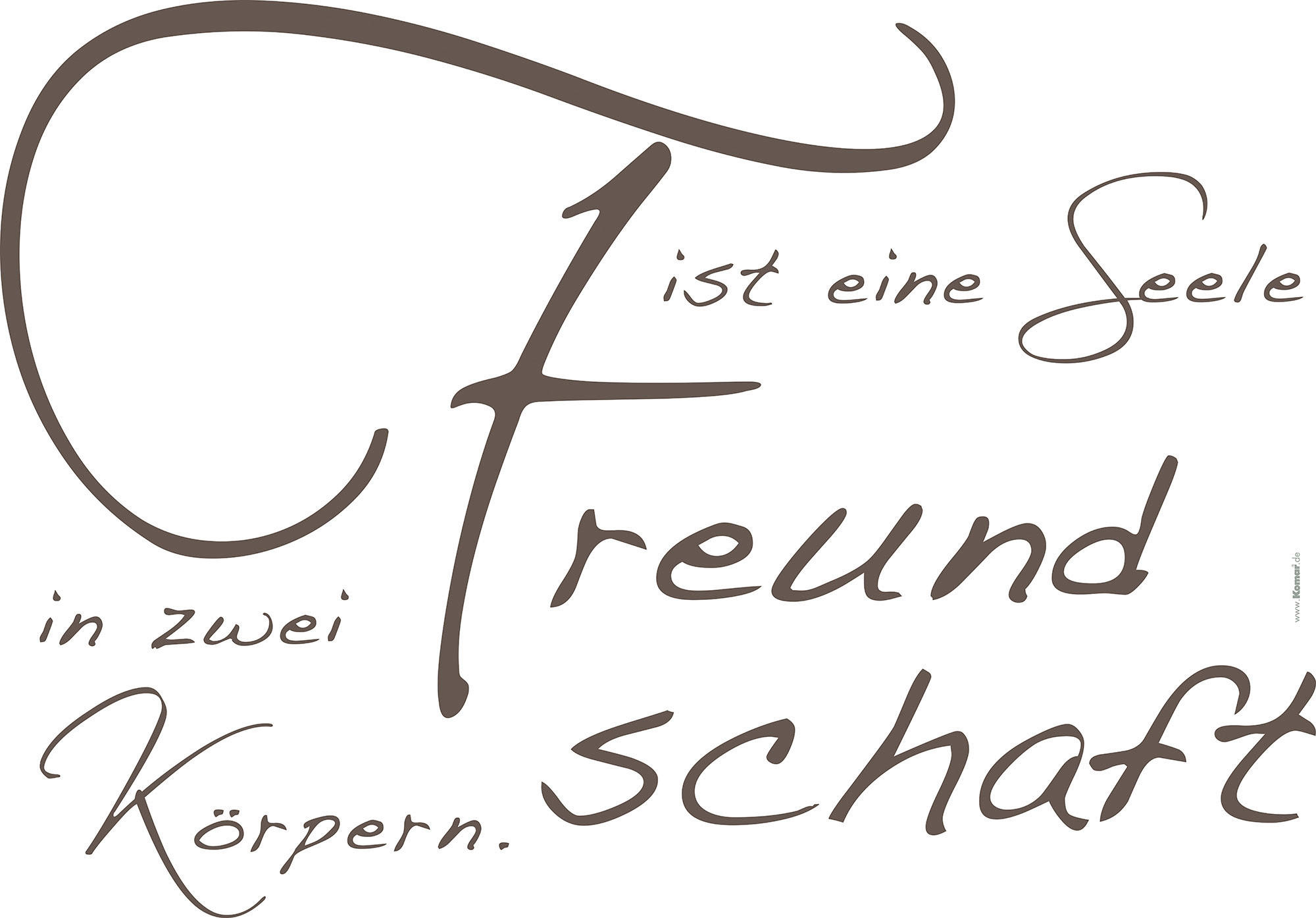 Komar Wandtattoo Freundschaft  Freundschaft B/L: ca. 100x70 cm Freundschaft - (100,00/70,00cm) - Komar