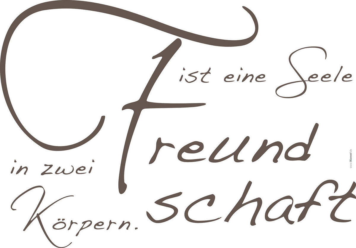 Komar Wandtattoo Freundschaft  Freundschaft B/L: ca. 100x70 cm Freundschaft - (100,00/70,00cm) - Komar