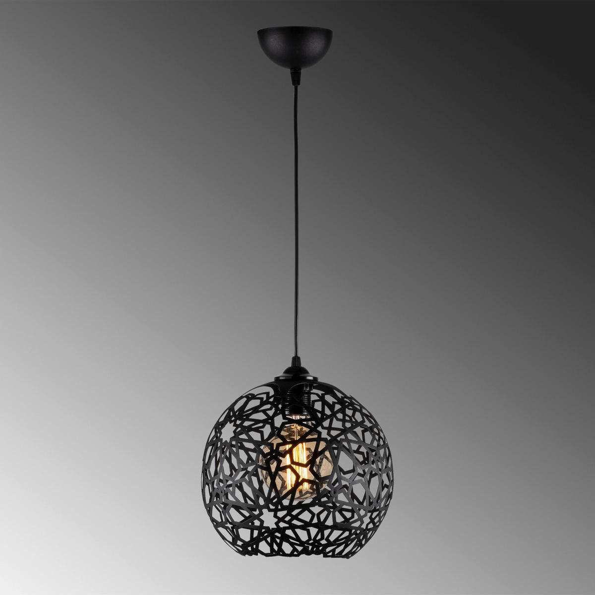 Opviq Pendelleuchte Fellini schwarz Eisen B/H/T/L/D: ca. 25x119x25x25x25 cm E27 1 Brennstellen Fellini - schwarz (25,00/25,00/119,00cm) - Opviq