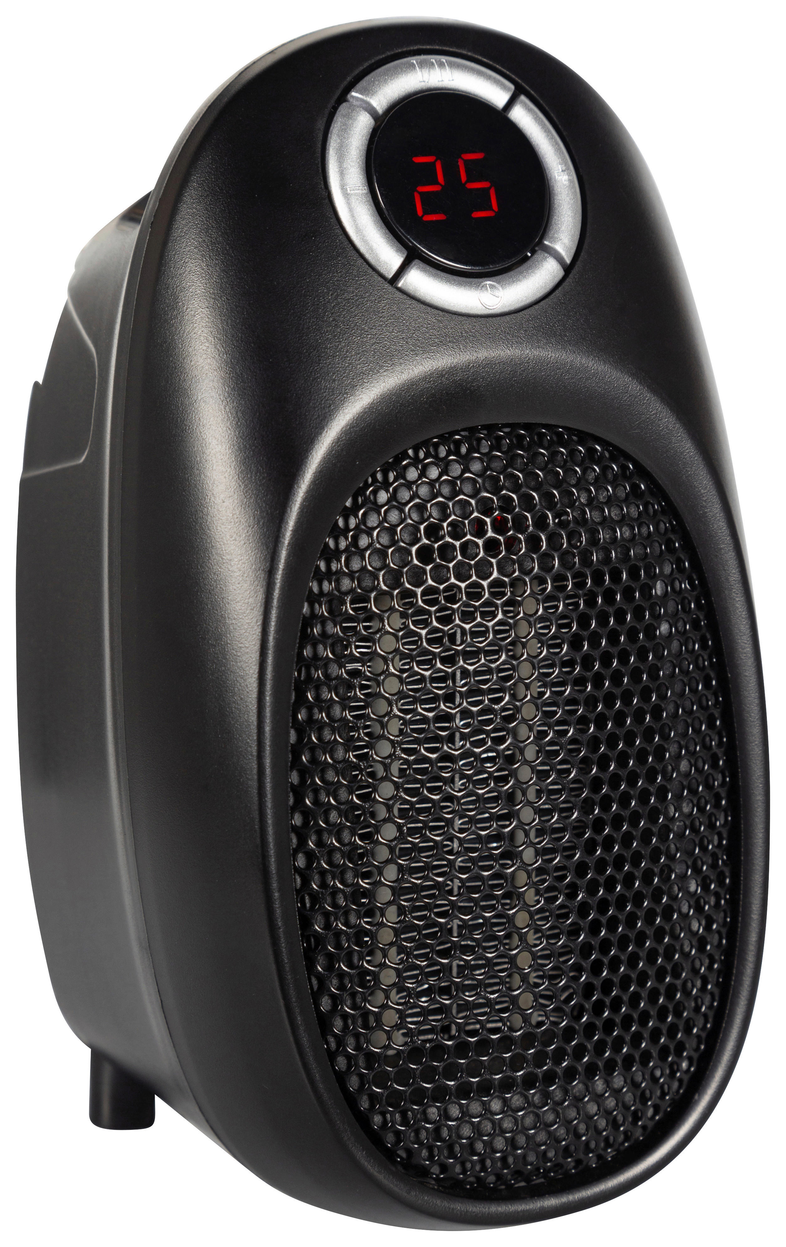 Heizlüfter WH701 schwarz Kunststoff B/H/L: ca. 12,7x16,4x9,6 cm ca. 400 W Keramik-Heizlüfter_Ora - schwarz (9,60/12,70/16,40cm)