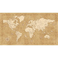 Komar Fototapete Vintage World Map B/L: ca. 500x280 cm Vintage World Map - (500,00/280,00cm) - Komar