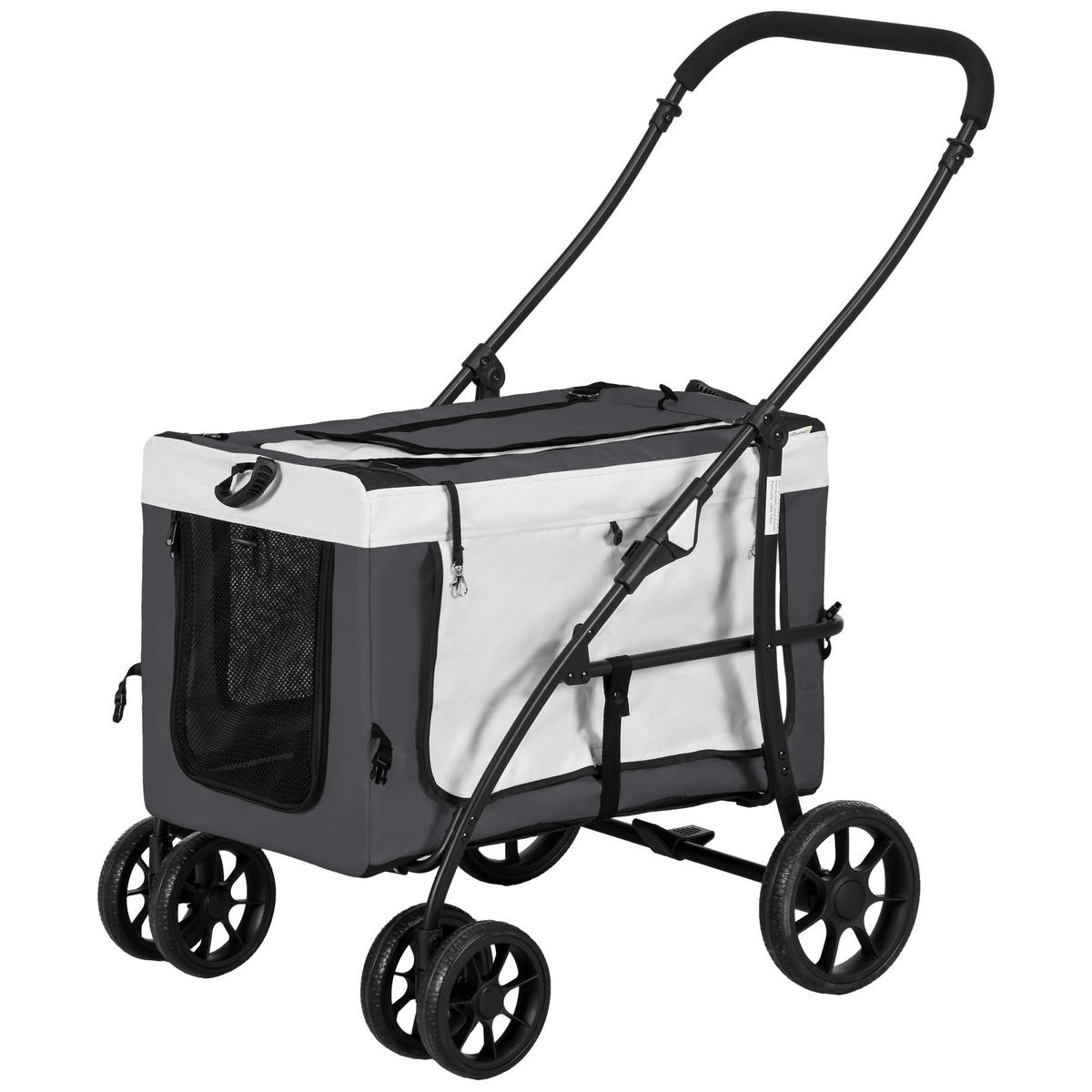 PawHut Hunde-Zubehör grau Edelstahl B/H/L: ca. 58x81x97,5 cm Hundebuggy - grau (97,50/58,00/81,00cm) - PawHut
