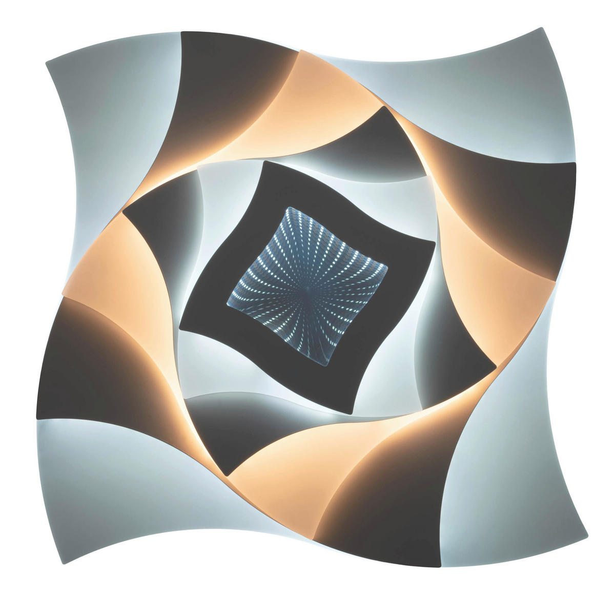 Näve Leuchten Deckenleuchte 1408477 Metall Kunststoff B/H/T: ca. 48x6x48 cm null 5 Brennstellen Liora - (48,00/6,00/48,00cm) - Näve Leuchten