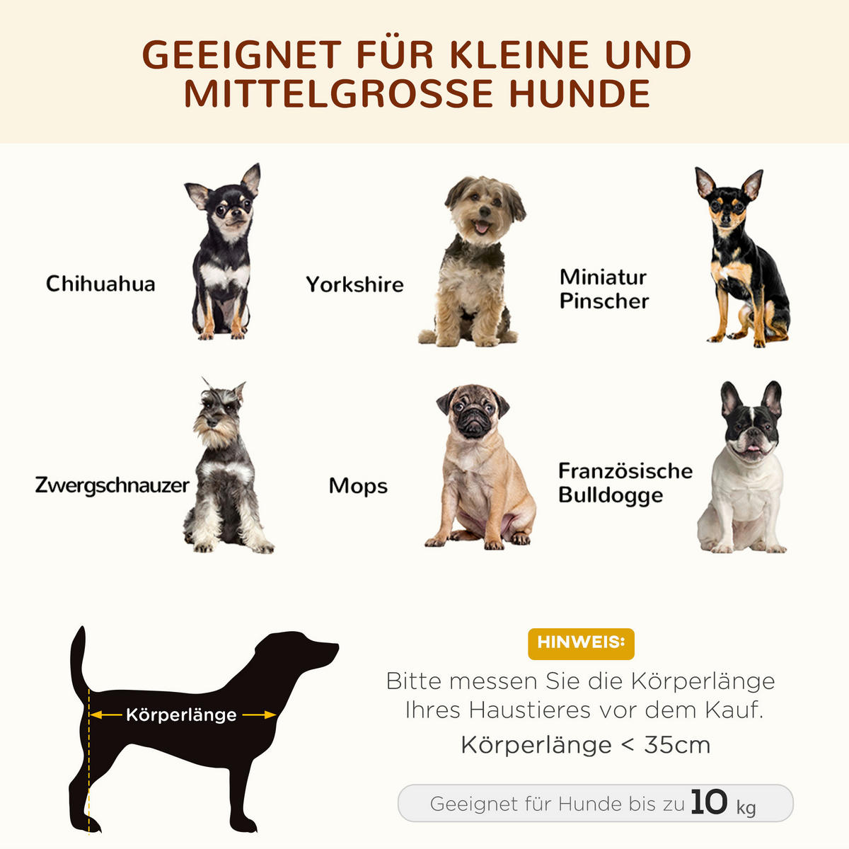PawHut Hunde-Zubehör grau Polypropylen B/H/L: ca. 46x61x62 cm Hundebett - schwarz/grau (62,00/46,00/61,00cm) - PawHut