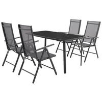 POCOline Gartensitzgruppe Patioset_5tlg. - schwarz/anthrazit - POCOline