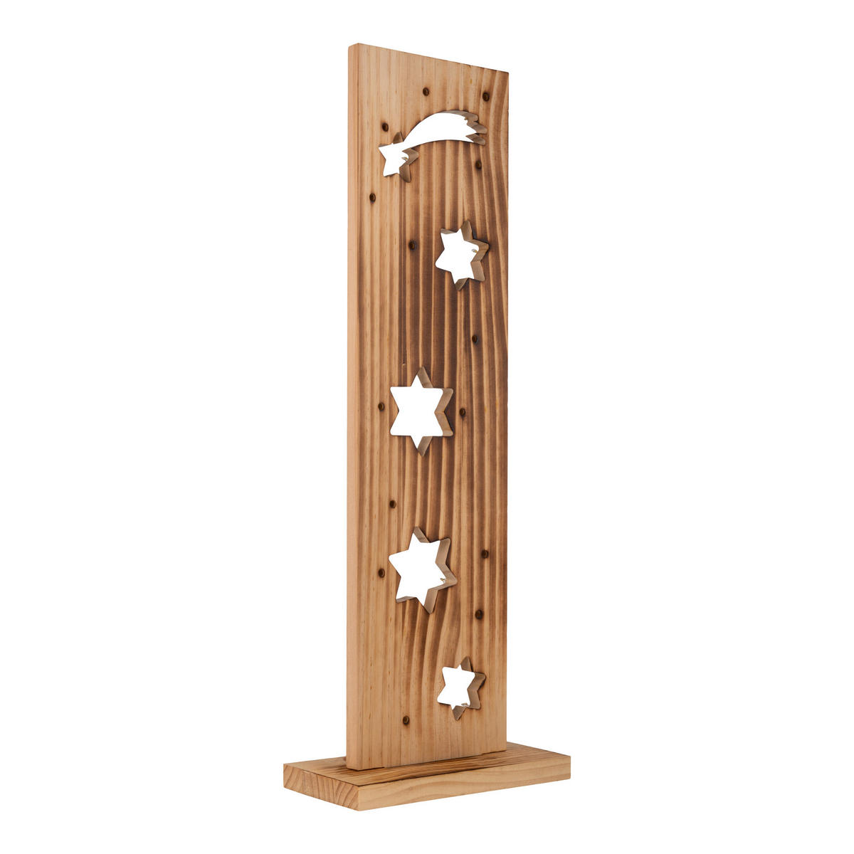 Näve Leuchten LED-Dekoleuchte natur Holz B/H/T: ca. 11x60x21,5 cm LED-Holz-Dekoleuchte STERNE - natur (11,00/60,00/21,50cm) - Näve Leuchten