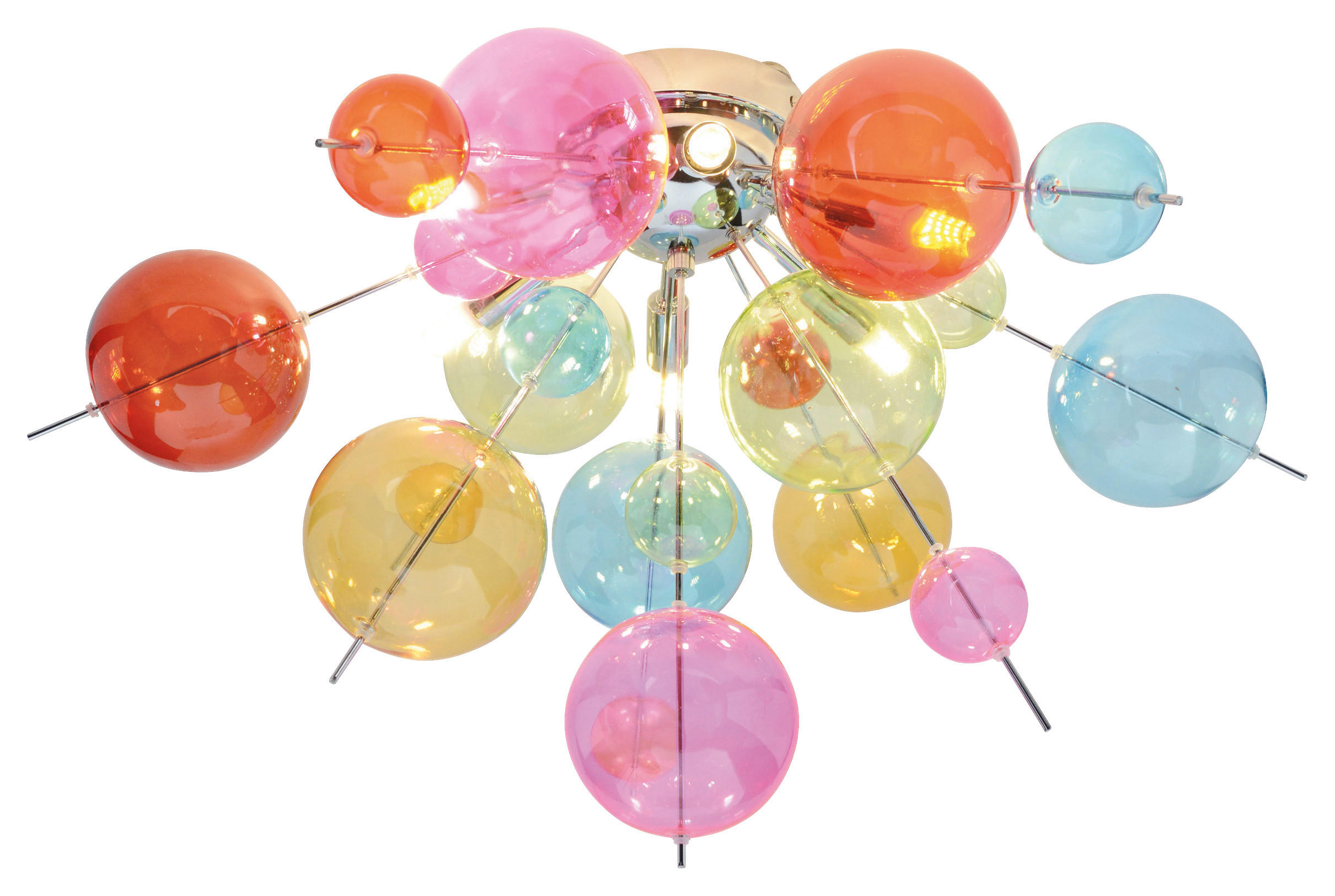 Näve Leuchten Deckenleuchte bunt Metall Glas B/H/T/D: ca. 57x38x57x57 cm G9 6 Brennstellen EXPLOSION - bunt (57,00/38,00/57,00cm) - Näve Leuchten