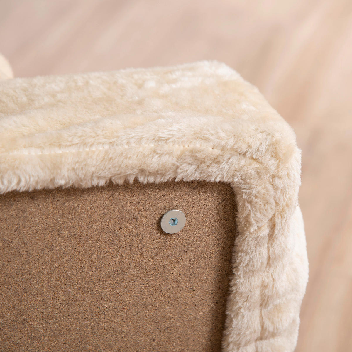 PawHut Haustiertreppe beige Edelstahl B/H/L: ca. 35x60x44 cm Haustiertreppe - beige (44,00/35,00/60,00cm) - PawHut