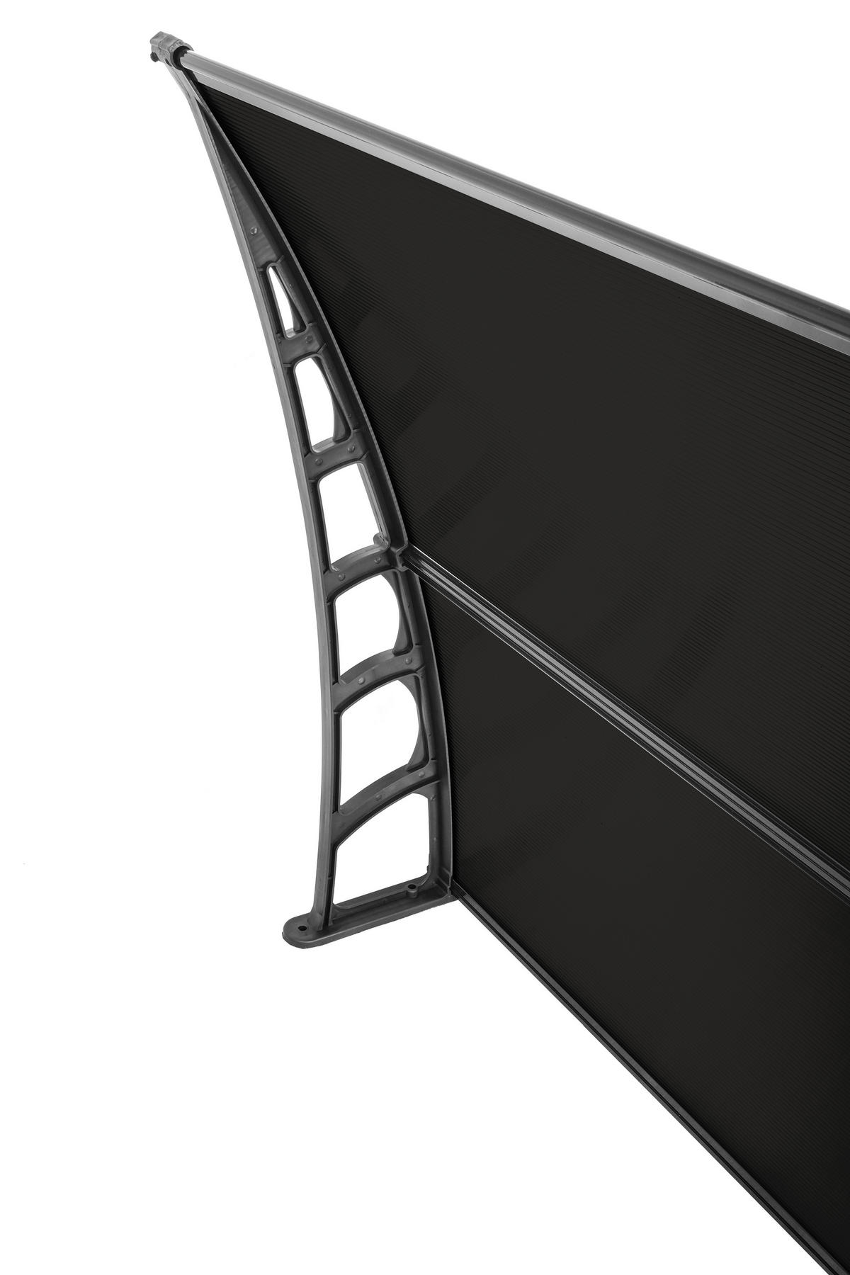 Brosplast Vordach schwarz B/H/L: ca. 240x23x105 cm Vordach_GRDNL003 - schwarz (105,00/240,00/23,00cm) - Brosplast
