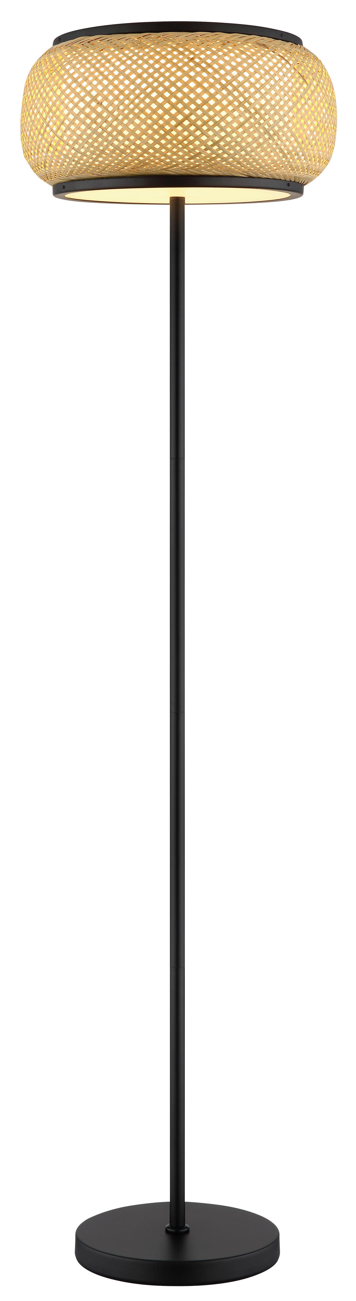 GLOBO Stehleuchte natur mattschwarz Metall Bambus H/D: ca. 146,1x38 cm 1 Brennstellen BAMBORA - natur/mattschwarz (38,00/146,10cm) - GLOBO